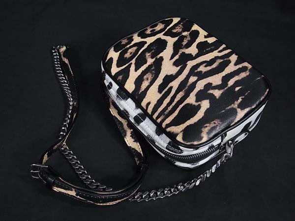 BURBERRY バーバリー ショルダーバッグ カメラバッグ ブラウン系 ホワイト系 レザー レディース レオパード
