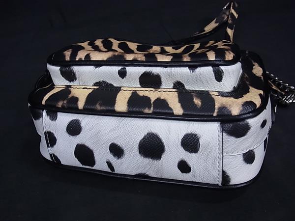 BURBERRY バーバリー ショルダーバッグ カメラバッグ ブラウン系 ホワイト系 レザー レディース レオパード