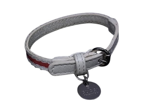 GUCCI グッチ ブレスレット チャリティー ブレス LOVES YOU 282572 ホワイト レッド レザー×キャンバス ユニセックス