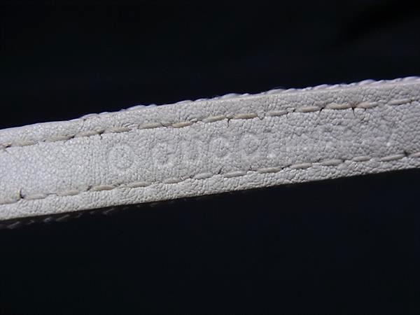 GUCCI グッチ ブレスレット チャリティー ブレス LOVES YOU 282572 ホワイト レッド レザー×キャンバス ユニセックス