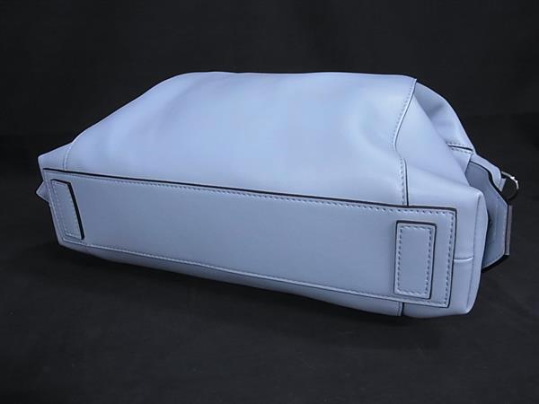 GIVENCHY ジバンシィ ハンドバッグ アンティゴナ ソフト スモール ライトブルー レザー レディース 2WAY シルバー金具 美品