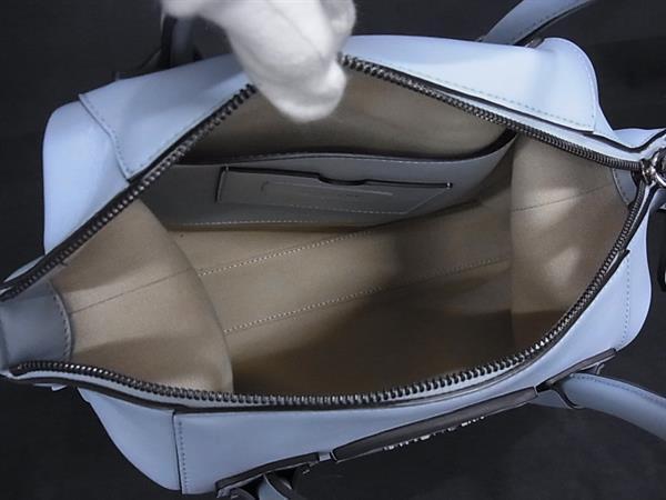 GIVENCHY ジバンシィ ハンドバッグ アンティゴナ ソフト スモール ライトブルー レザー レディース 2WAY シルバー金具 美品