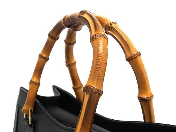 GUCCI グッチ ハンドバッグ バンブー 002 1186 0260 ブラック レザー レディース