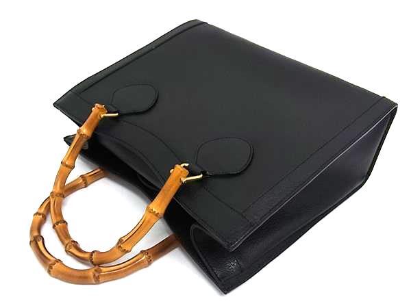 GUCCI グッチ ハンドバッグ バンブー 002 1186 0260 ブラック レザー レディース