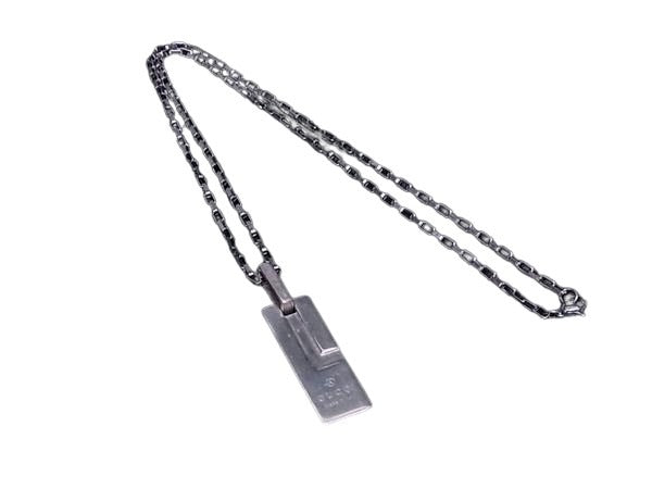 GUCCI グッチ ネックレス Gプレート シルバー SV925 ユニセックス