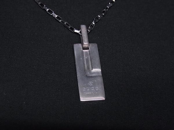 GUCCI グッチ ネックレス Gプレート シルバー SV925 ユニセックス
