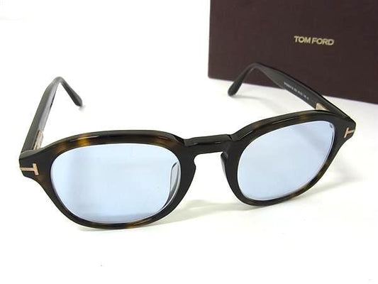 TOM FORD トムフォード サングラス アジアンフィット TF5698FB ブラウン ブルー系 プラスチック ユニセックス 美品