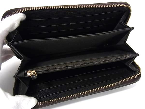 FENDI フェンディ 財布 ズッカ 8M0299 ブラウン レザー ユニセックス ラウンドファスナー 長財布
