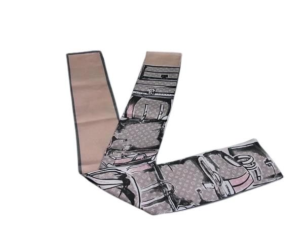 LOUIS VUITTON ルイヴィトン スカーフ バンドー M73965 マルチカラー シルク100% レディース リボンスカーフ 超美品