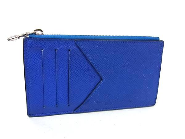 LOUIS VUITTON ルイヴィトン コインケース コイン カードケース M80987 アイスバーグ(ブルー系） タイガ メンズ シルバー金具 美品