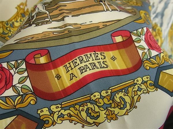 HERMES エルメス スカーフ カレ90 マルチカラー シルク100% レディース L'Entente Cordiale 仏英同盟 美品