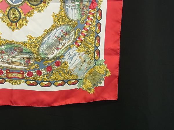 HERMES エルメス スカーフ カレ90 マルチカラー シルク100% レディース L'Entente Cordiale 仏英同盟 美品