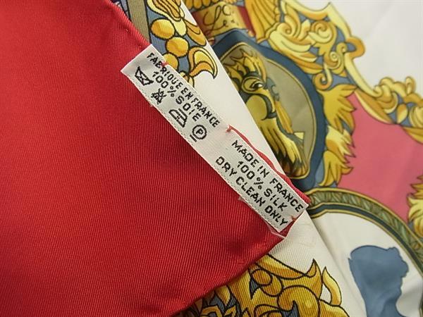 HERMES エルメス スカーフ カレ90 マルチカラー シルク100% レディース L'Entente Cordiale 仏英同盟 美品