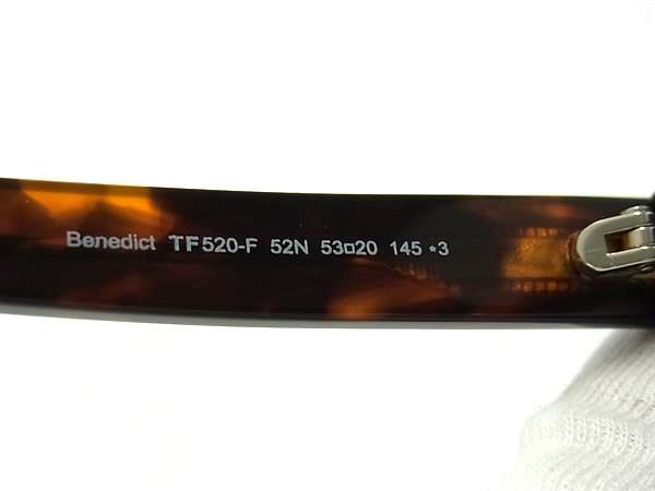 TOM FORD トムフォード サングラス アジアンフィット TF0520F ブラウン クリアブラック プラスチック ユニセックス べっ甲調 美品