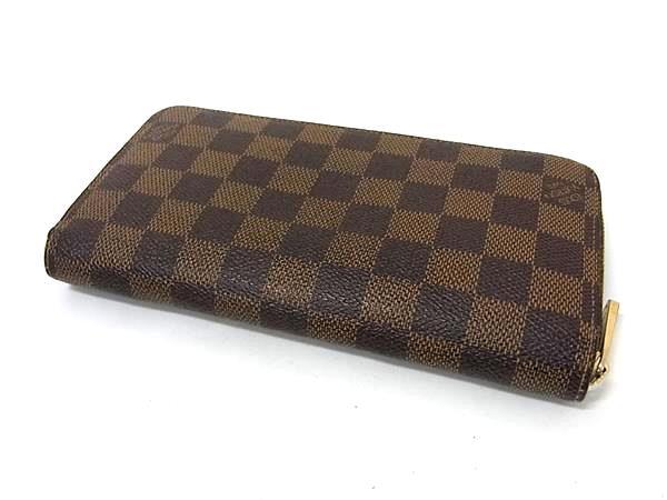LOUIS VUITTON ルイヴィトン 財布 ジッピーウォレット N60015 エベヌ（ブラウン） ダミエ ユニセックス ラウンドファスナー 長財布 ゴールド金具