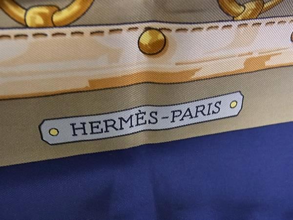 HERMES エルメス スカーフ カレ90 マルチカラー シルク100% レディース aux champs フィールドへ 美品