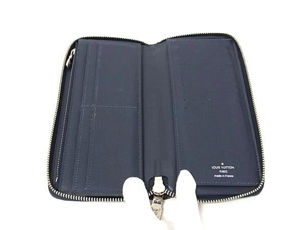LOUIS VUITTON ルイヴィトン 財布 ジッピーウォレット ヴェルティカル M30510 ブルーマリーヌ タイガ メンズ ラウンドファスナー 長財布 シルバー金具