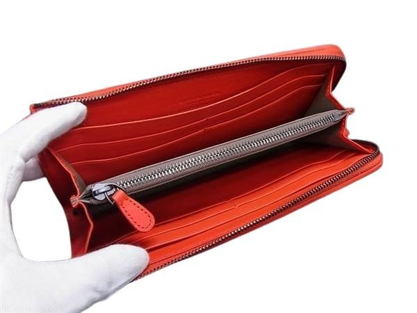 BOTTEGA VENETA ボッテガヴェネタ 財布 イントレチャート ライトピンク レッド レザー レディース L字ファスナー 長財布 超美品