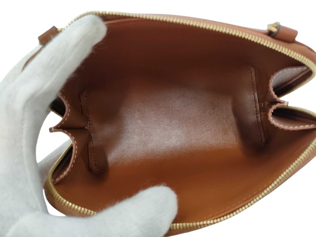 CELINE セリーヌ ショルダーバッグ キュイル トリオンフ チェーン付きクラッチ 10E383 ブラウン レザー レディース チェーン ゴールド金具 新古未使用展示品