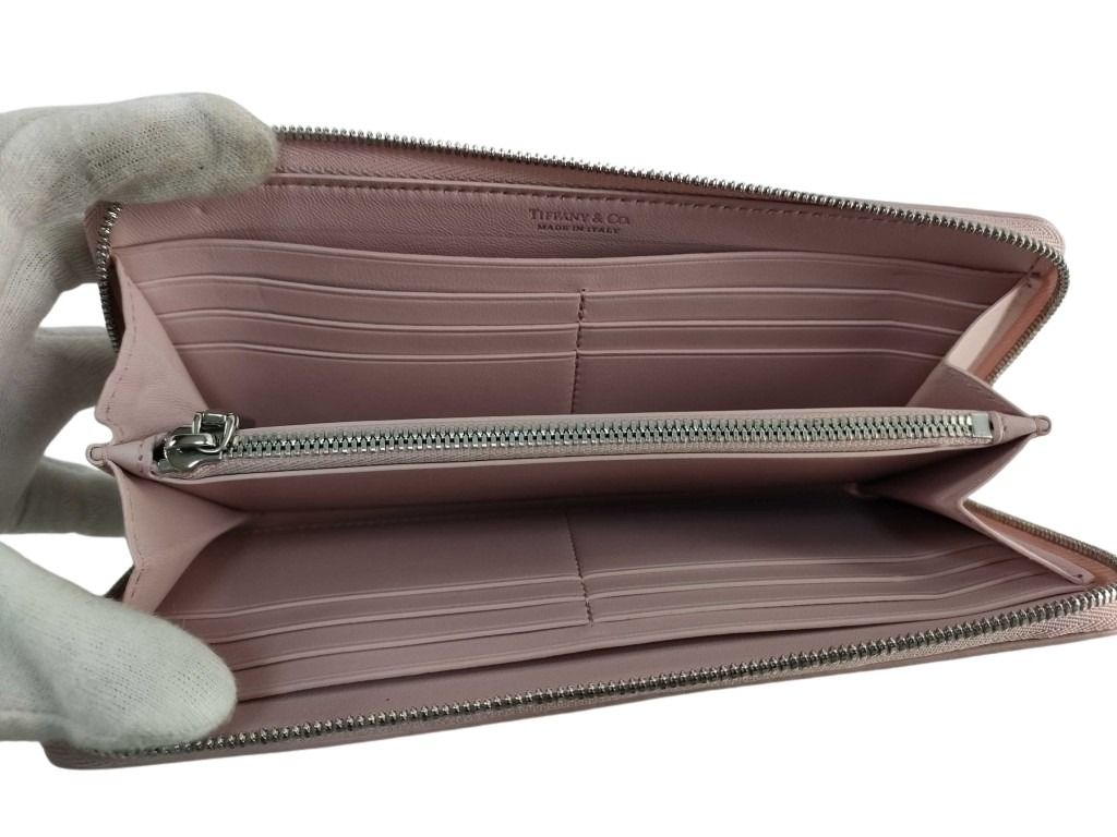 Tiffany&Co. ティファニー 財布 リターントゥ ピンク レザー レディース ラウンドファスナー 長財布 シルバー金具 新古未使用展示品