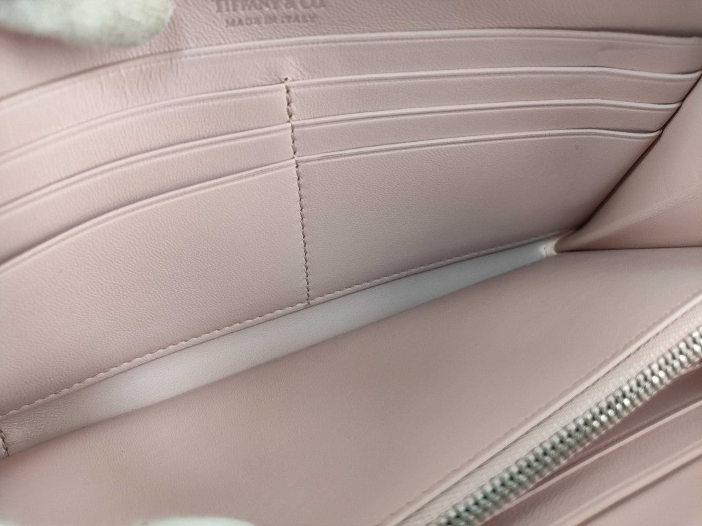 Tiffany&Co. ティファニー 財布 リターントゥ ピンク レザー レディース ラウンドファスナー 長財布 シルバー金具 新古未使用展示品