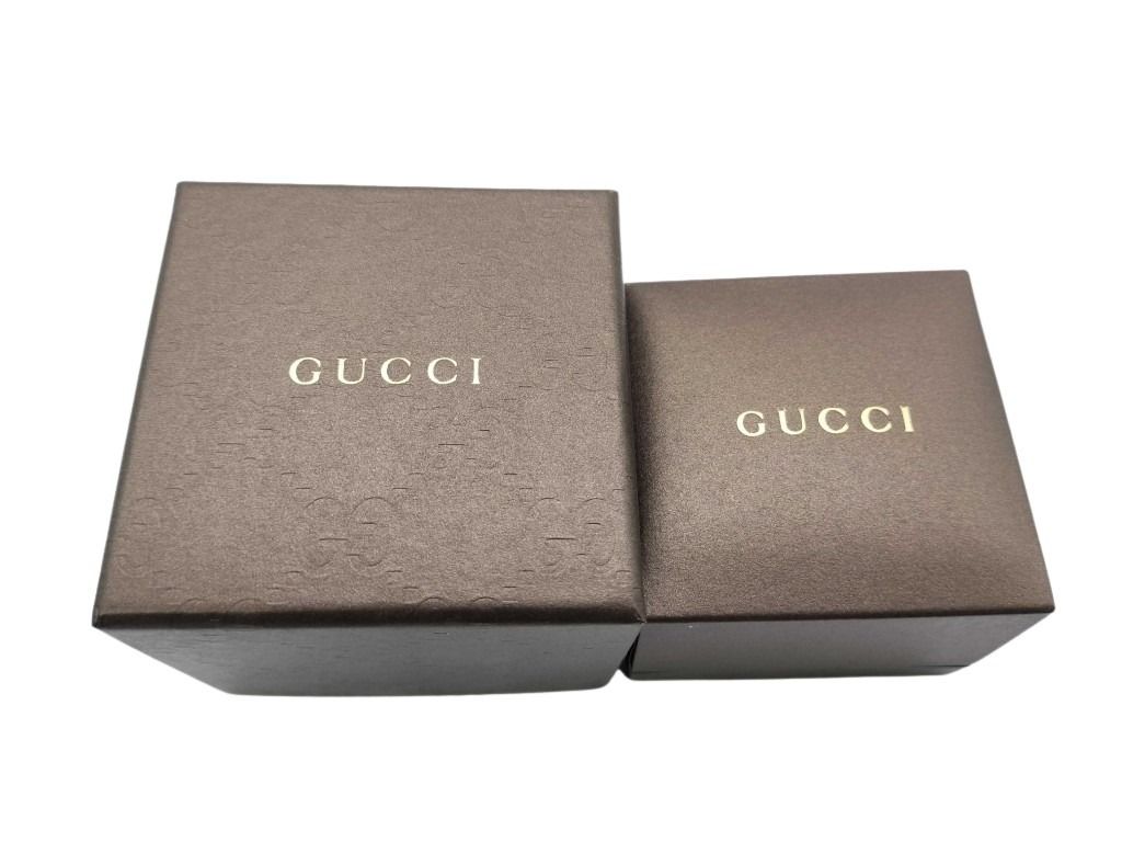 GUCCI グッチ リング 指輪 GGアイコン ブラック ゴールド セラミック レディース