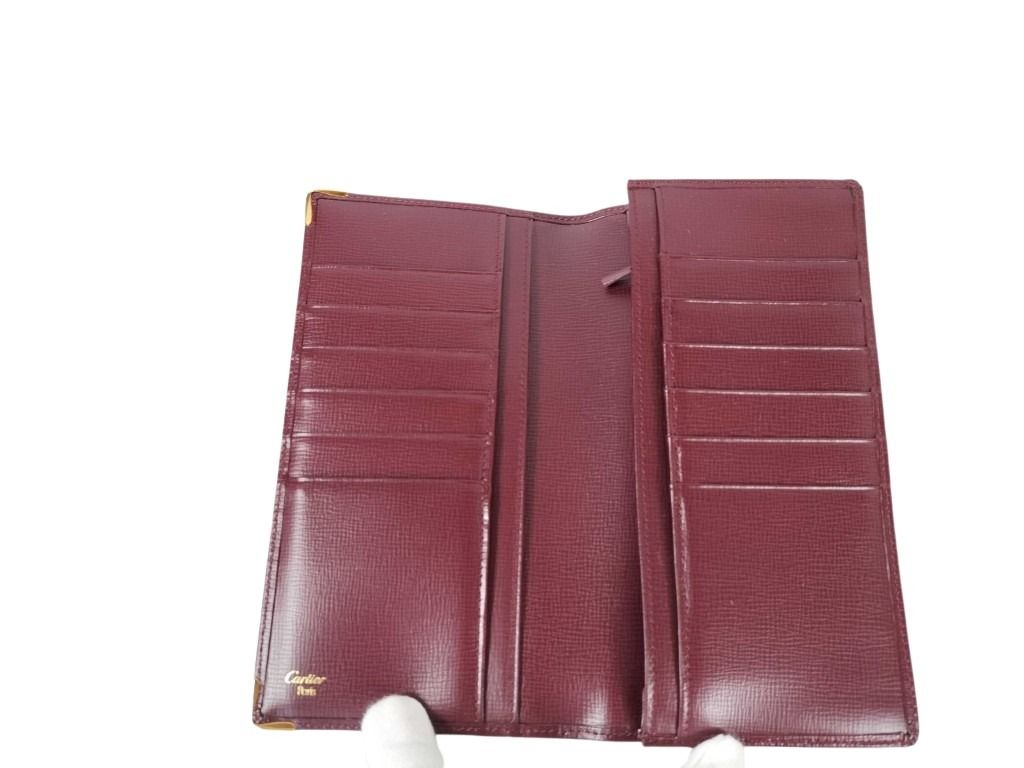 Cartier カルティエ 財布 マスト L3000164 ボルドー レザー メンズ 二つ折り長財布 新品未使用展示品