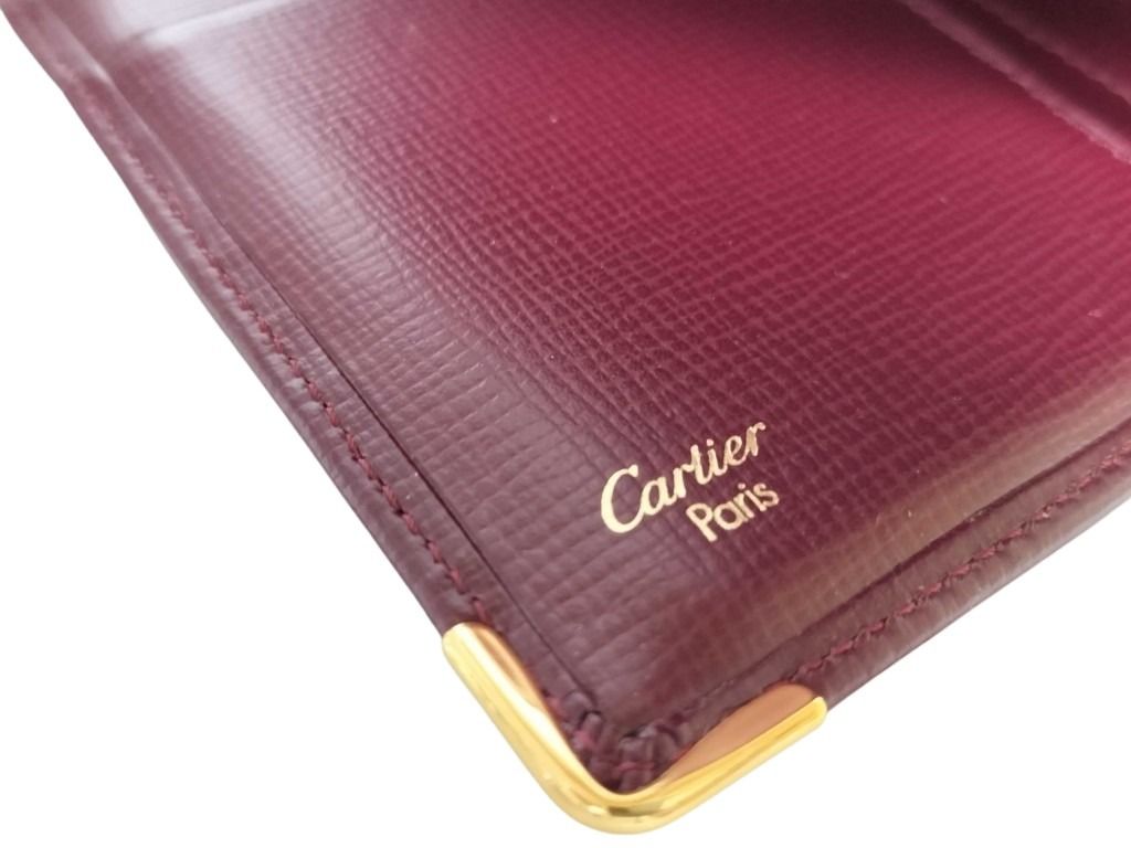 Cartier カルティエ 財布 マスト L3000164 ボルドー レザー メンズ 二つ折り長財布 新品未使用展示品