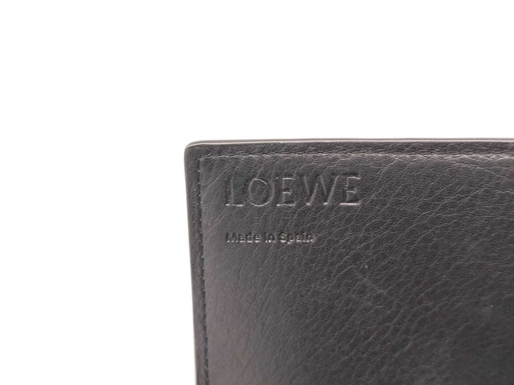 LOEWE ロエベ 財布 ヴァーティカル チェーンウォレット レッド ピンク ブラック レザー レディース 二つ折り長財布 美品