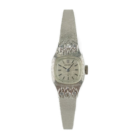 SEIKO セイコー 腕時計 21石 手巻き 2針 11-3440 シルバー ステンレス 6Pダイヤモンド レディース ヴィンテージ 1960年代