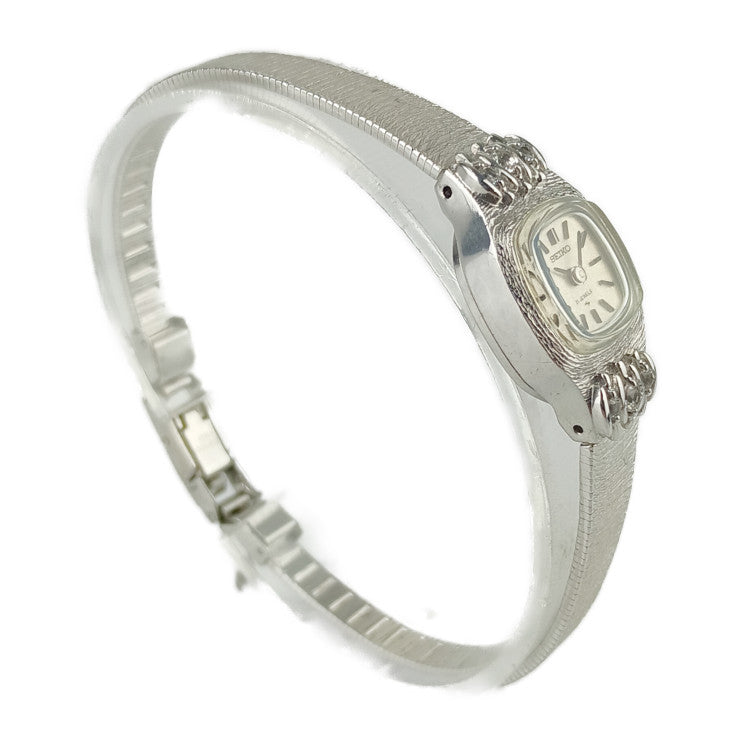 SEIKO セイコー 腕時計 21石 手巻き 2針 11-3440 シルバー ステンレス 6Pダイヤモンド レディース ヴィンテージ 1960年代