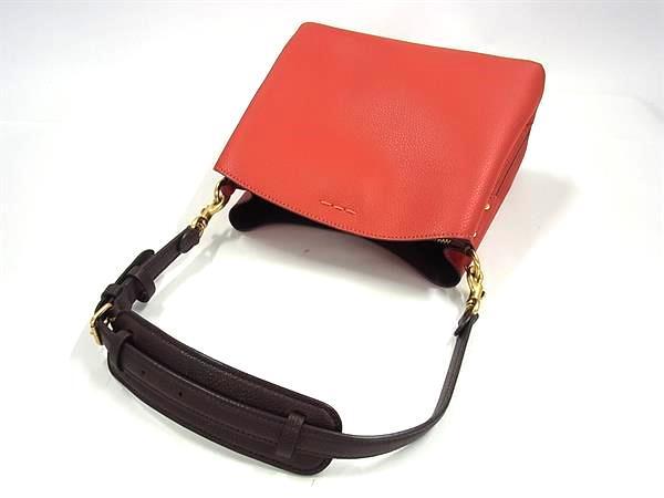 新古未使用展示品 COACH コーチ ショルダーバッグ ウィロウ C3766 レッド系 レザー レディース バケットバッグ 2WAY ゴールド金具