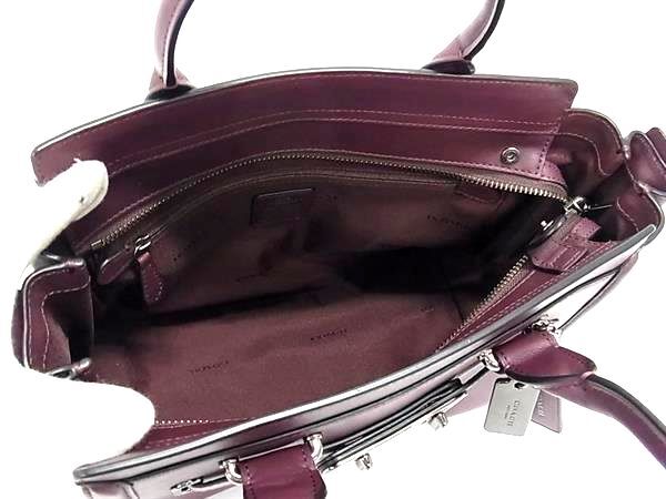 超美品 COACH コーチ ハンドバッグ スワッガー 55496 ボルドー系 レザー レディース 2WAY クロスボディ
