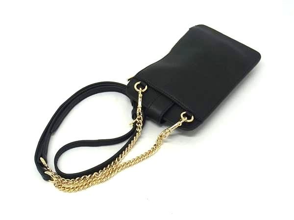 新古未使用展示品 COACH コーチ スマホショルダーバッグ C6884 ブラック レザー ユニセックス クロスグレイン フォーン クロスボディ 2WAY