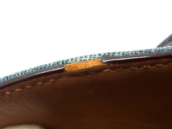 COACH コーチ ハンドバッグ 37786 ブルー系×ネイビー系 デニム×レザー レディース ターンロック 2WAY