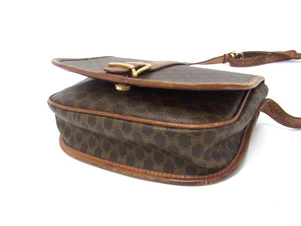 CELINE セリーヌ ショルダーバッグ マカダム柄 - ブラウン系 PVC×レザー ユニセックス