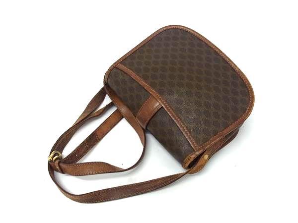 CELINE セリーヌ ショルダーバッグ マカダム柄 - ブラウン系 PVC×レザー ユニセックス