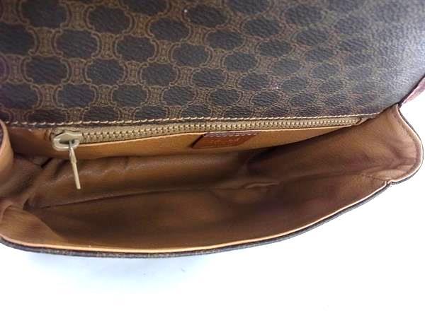 CELINE セリーヌ ショルダーバッグ マカダム柄 - ブラウン系 PVC×レザー ユニセックス