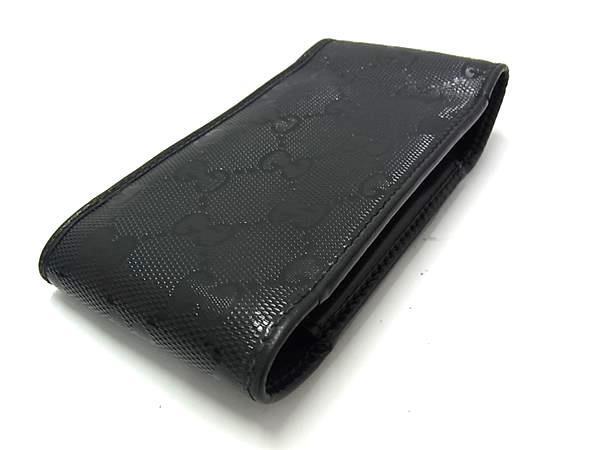 GUCCI グッチ シガレットケース GGインプリメ 181716 ブラック PVC×レザー ユニセックス