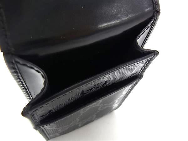 GUCCI グッチ シガレットケース GGインプリメ 181716 ブラック PVC×レザー ユニセックス