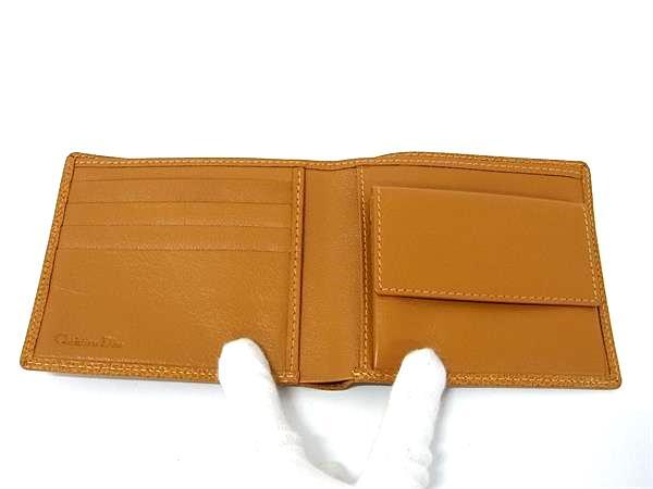 ChristianDior クリスチャンディオール 財布 ブラウン レザー メンズ 二つ折り財布 超美品