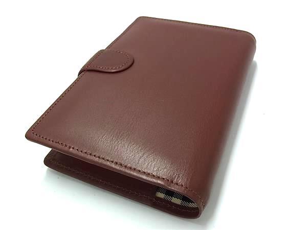 Burberrys バーバリーズ システムノート ブラウン レザー ユニセックス ノバチェック 新古未使用展示品