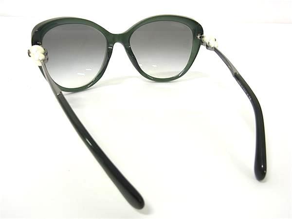 CHANEL シャネル サングラス ココマーク 5338HA カーキ グリーングラデーション プラスチック ユニセックス フェイクパール