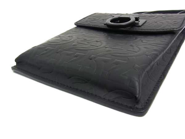 Salvatore Ferragamo フェラガモ ショルダーバッグ ガンチーニ GG241149 ブラック レザー ユニセックス 超美品