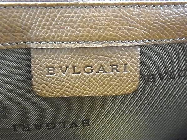 BVLGARI ブルガリ ハンドバッグ ブルガリブルガリ ブラウン レザー レディース ターンロック 2WAY ゴールド金具 美品