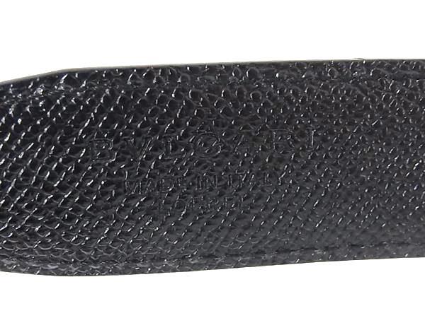 BVLGARI ブルガリ ベルト ブラック レザー メンズ シルバー金具