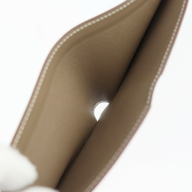 新品未使用展示品 HERMES エルメス Hセリエ コンパクト バイアスH 二つ折り財布 - エバーカラー エトゥープ シルバー金具