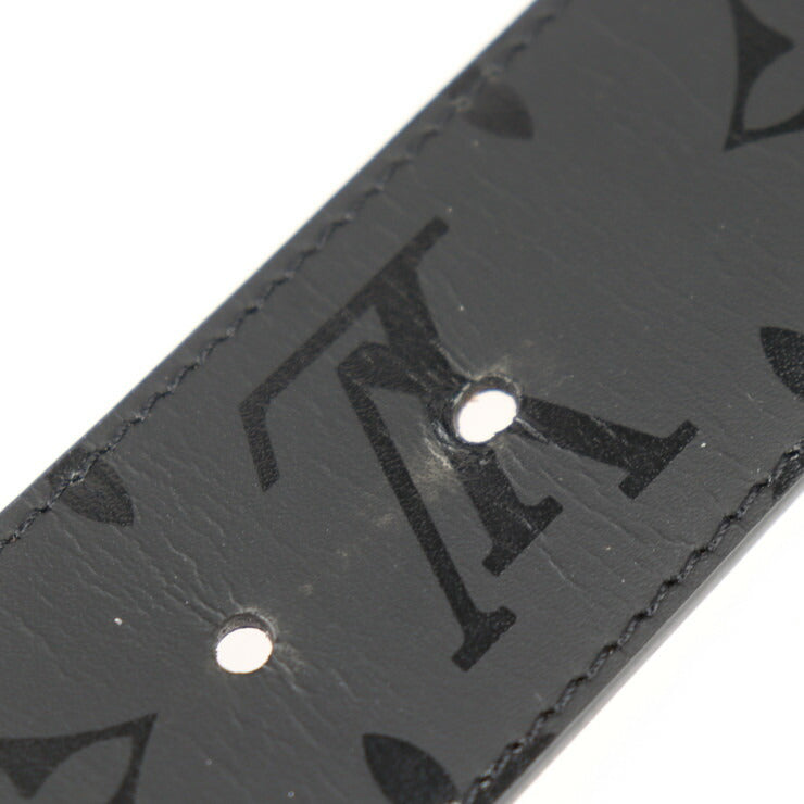 美品 LOUIS VUITTON ルイ ヴィトン LV イニシャル 40MM ピラミッド モノグラム イリュージョン ベルト M9346T 表記サイズ 95/38 レザー ブラック シルバー金具 リバーシブル ビトン