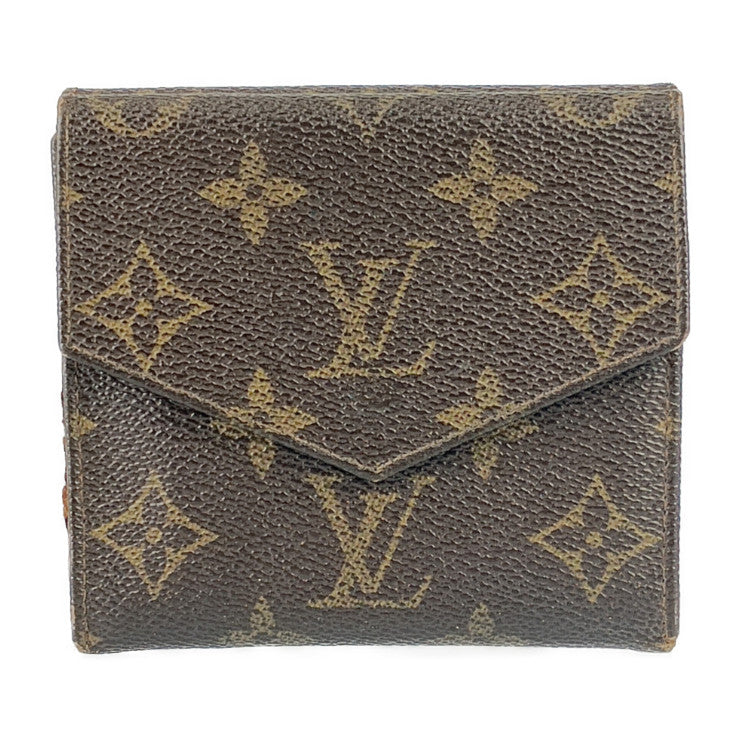 LOUIS VUITTON ルイ ヴィトン 二つ折り財布 ポルトモネ・ビエ・カルトクレディ M61660(旧型) ブラウン モノグラムキャンバス レザー レディース Wホック