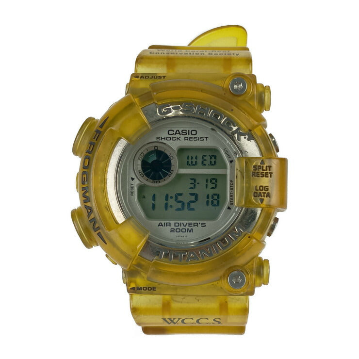CASIO カシオ 腕時計 MASTER OF G - SEA G-SHOCK FROGMAN Gショック フロッグマン DW-8201WC-7T イエロー系 チタン ラバー メンズ デジタル 世界サンゴ礁保護協会オフィシャルモデル